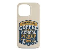 Custodia per iPhone 13 Pro Retro School Pickup Parent Coffee Morning Humor