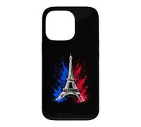 Custodia per iPhone 13 Pro Retro Silhouette Eiffel Tower Paris France Travel Souvenir