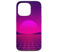 Custodia per iPhone 13 Pro Retro Sunset Horizon Minimal Synthwave Paesaggio
