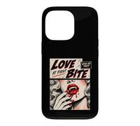 Custodia per iPhone 13 Pro Retro Vampire Halloween Love at First Bite Kiss or Treat