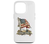 Custodia per iPhone 13 Pro Riparare la bandiera americana della Repubblica