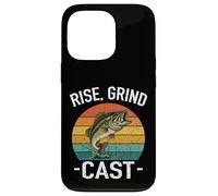 Custodia per iPhone 13 Pro RISE GRIND CAST Amante della pesca Fish Whisperer Avventure Lago