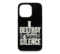 Custodia per iPhone 13 Pro Rock Guitar Musicista Distruggi Silenzio