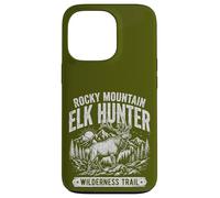 Custodia per iPhone 13 Pro Rocky Mountain Elk Hunter Hunting Retro Vintage