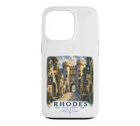 Custodia per iPhone 13 Pro Rodi Città Vecchia Grecia Vintage Greco Viaggi