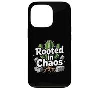 Custodia per iPhone 13 Pro Rooted in Chaos Funny Cactus Gardener Graphic