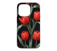 Custodia per iPhone 13 Pro Rose rosse Midnight Darkness Fiori Floreale