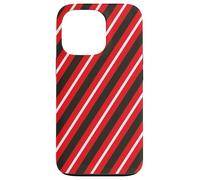 Custodia per iPhone 13 Pro Rosso Nero Bianco Linee Diagonali Strisce Geometriche