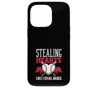 Custodia per iPhone 13 Pro Rubare cuori come rubo basi giocatore di baseball