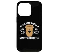 Custodia per iPhone 13 Pro Rule The World Star With Coffee Baristas Funny Coffee Lover