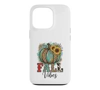 Custodia per iPhone 13 Pro Rustic Fall Vibes Zucca Girasoli Stampa Leopardata