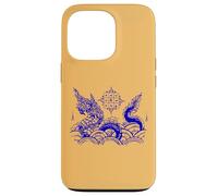 Custodia per iPhone 13 Pro Sak Yant Tatuaggio Naga Serpente Yantra Bangkok Thailandia
