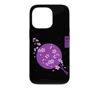 Custodia per iPhone 13 Pro Sakura Moon Blooming Cherry Blossom Flower Anime giapponese