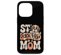 Custodia per iPhone 13 Pro San Bernardo Mamma Carino Retro Cane Mamma