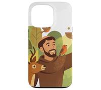 Custodia per iPhone 13 Pro San Francesco d'Assisi Patrono degli Animali Uccelli Cattolici
