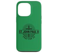 Custodia per iPhone 13 Pro San Giovanni Paolo II Prega per noi Santa Devozione Cattolica