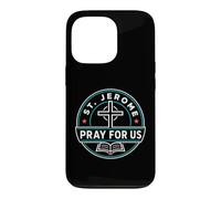 Custodia per iPhone 13 Pro San Girolamo Prega per noi Santo Patrono Cattolico Grafico