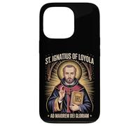 Custodia per iPhone 13 Pro Sant'Ignazio di Loyola Ad Maiorem Dei Gloriam Gesuita Cattolico