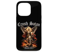 Custodia per iPhone 13 Pro Schiaccia Satana San Michele Romani Versi Biblici Arcangelo Angelo