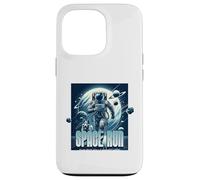 Custodia per iPhone 13 Pro Sci Fi Space Run Run Ma non puoi nascondere l'astronauta