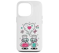 Custodia per iPhone 13 Pro Science Love Vibes Chemistry Lab Carino San Valentino