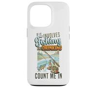 Custodia per iPhone 13 Pro Se coinvolge la pesca e il bere, contami nel pescatore