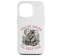 Custodia per iPhone 13 Pro sei strano ti terrò procione opossum Valentine Days