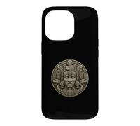 Custodia per iPhone 13 Pro Serpente Maya Sacerdote Pietra Reliquia Antica Arte del Tempio