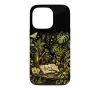 Custodia per iPhone 13 Pro Serra vintage botanica panchina da vaso, design naturale