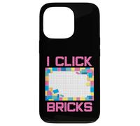 Custodia per iPhone 13 Pro Set di mattoncini colorati I Click Bricks Toy Builder Hobby