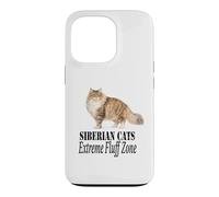 Custodia per iPhone 13 Pro Siberian Cats Extreme Fluff Zone, design per proprietario di gatti