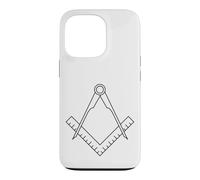 Custodia per iPhone 13 Pro Simbolo massonico massonico bussola quadrata massoneria occulta