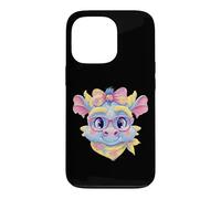 Custodia per iPhone 13 Pro Simpatico Blue Dragon Fantasy Ritratto Grafico Rosa Occhiali Bow