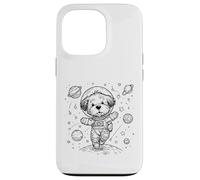 Custodia per iPhone 13 Pro Simpatico cane astronauta esploratore spaziale cucciolo universo design