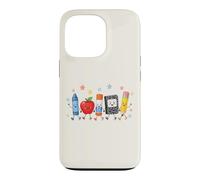 Custodia per iPhone 13 Pro Simpatico materiale scolastico Crew Back to School Cartoon Design
