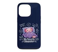 Custodia per iPhone 13 Pro Simpatico pigiama da notte Kawaii Axolotl preferito sonno divertente