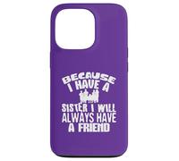 Custodia per iPhone 13 Pro Sister Bond Family Love Quote Friend