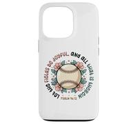 Custodia per iPhone 13 Pro Softball Christian Softball Mamma Salmo Bibbia Verso