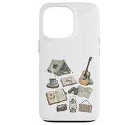 Custodia per iPhone 13 Pro Solo Nature - Diario da campeggio, vintage, con icone della foresta