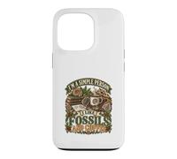 Custodia per iPhone 13 Pro Sono una persona semplice Mi piacciono i fossili e il caffè Fossili divertenti