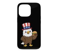 Custodia per iPhone 13 Pro Souvenir dell'America del 4 luglio degli Stati Uniti d'America di Bald Eagle Burger patriottico