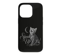 Custodia per iPhone 13 Pro Speak Up, gattino Meow Moon Feline Pet Lover