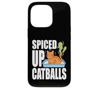 Custodia per iPhone 13 Pro SPICED UP CATBALLS lettiera puzzolente gatto genitore gattino proprietario