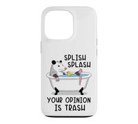 Custodia per iPhone 13 Pro Splish Splash La tua opinione è Trash Opossum Bath