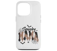 Custodia per iPhone 13 Pro Spooky Mama Leopard Print Ghost Halloween Design