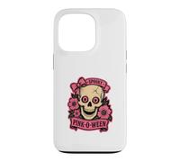 Custodia per iPhone 13 Pro Spooky Pink-O-Ween Day of Dead Cranio vintage con fiori