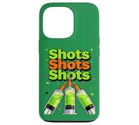 Custodia per iPhone 13 Pro St Patricks Day Nurse Shots Siringa Lucky Green Medical