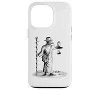 Custodia per iPhone 13 Pro Steampunk Peste Pestilenza Tarocchi Vintage Horror