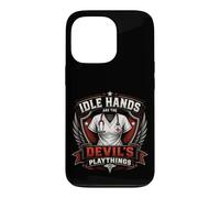 Custodia per iPhone 13 Pro Stemma da infermiera vintage «Idle Hands Are The Devil's Playthings»