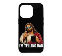 Custodia per iPhone 13 Pro Sto raccontando a papà il divertente umorismo religioso cristiano di Gesù Cristo